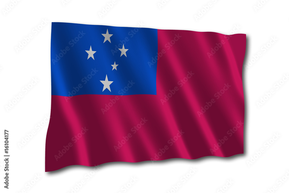 samoa flagge wedeln samoa flagge wedeln