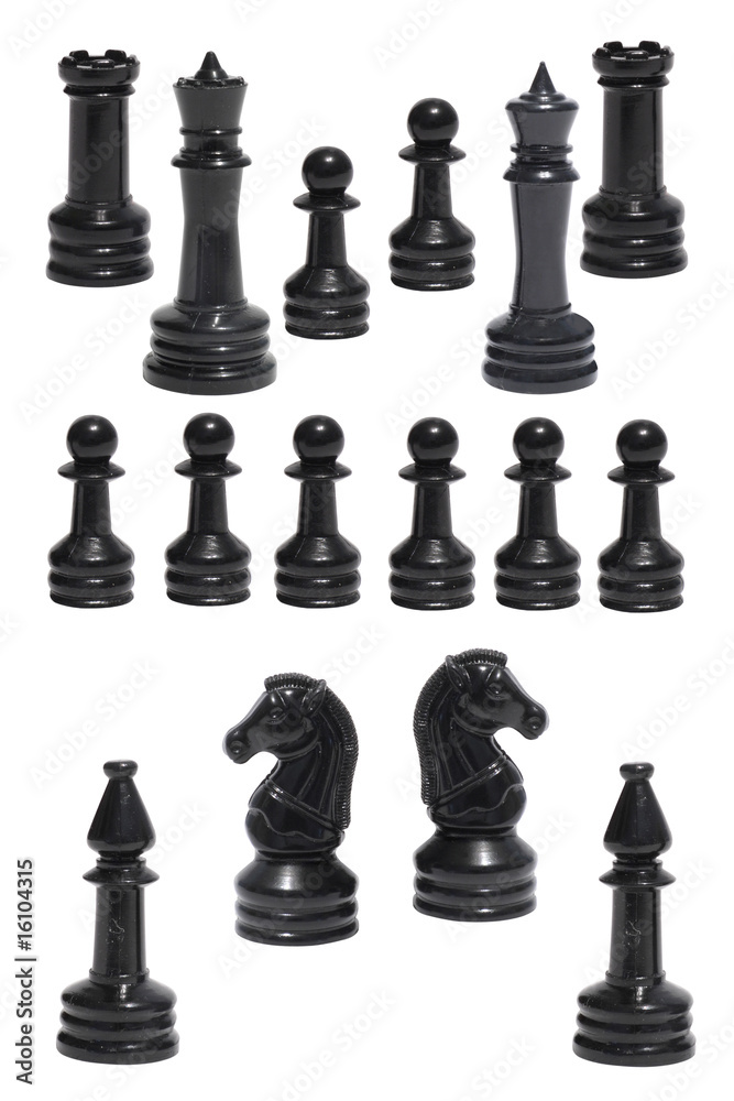 Complect of the black chessmen Complect of the black chessmen