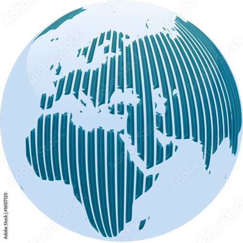 globo em azul