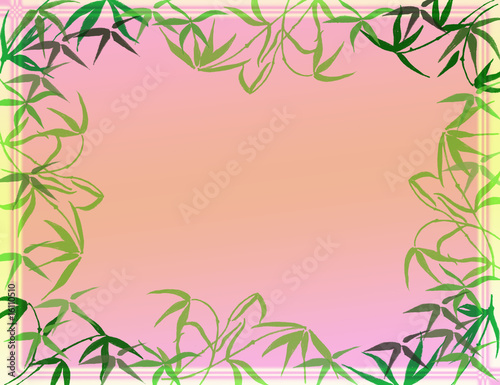 Wallpaper Mural Lucky bamboo leaves frame Torontodigital.ca