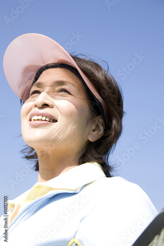 スポーツウェア姿の女性ポートレート photo