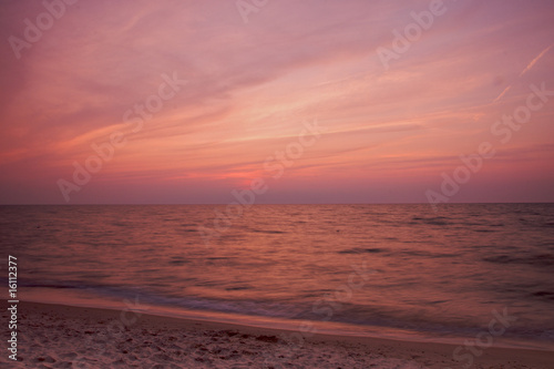Lake Michigan Sunset with beach