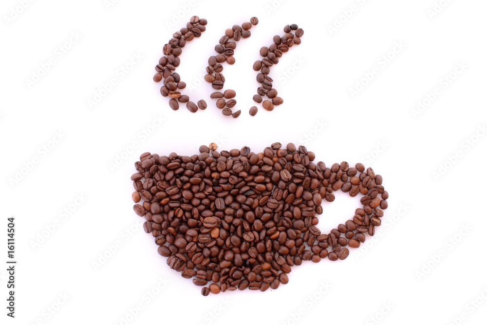 Cup from coffee beans Cup from coffee beans