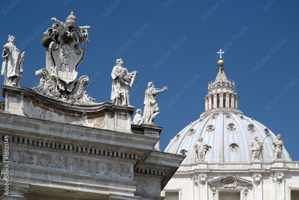 Roma, basilica di San Pietro, veduta dal lato sud