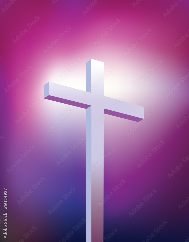 Christ on cross light beam background Christ on cross light beam background