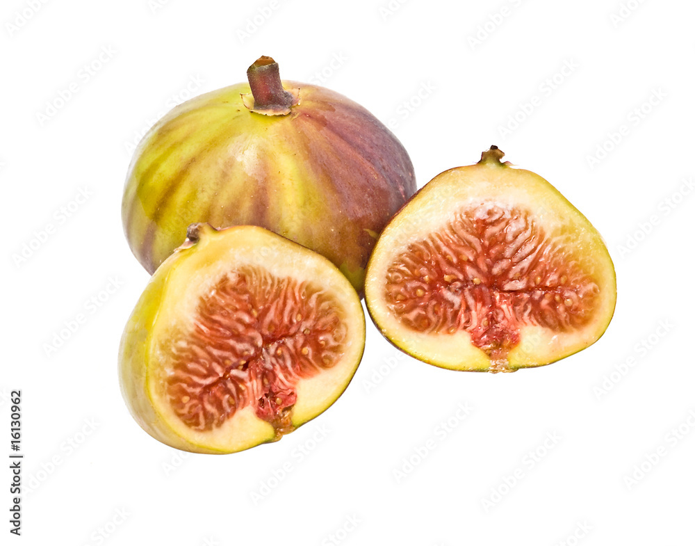 Fig and its section isolated on white background Fig and its section isolated on white background