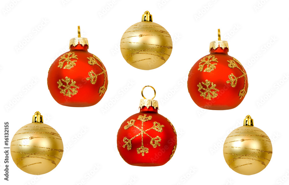 RED AND GOLDEN CHRISTMAS BALLS
