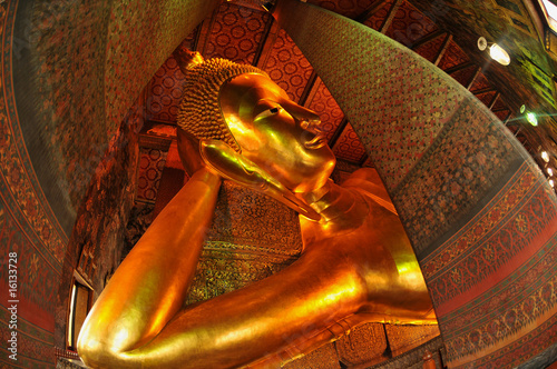 reclining buddha in bangkok,thailand