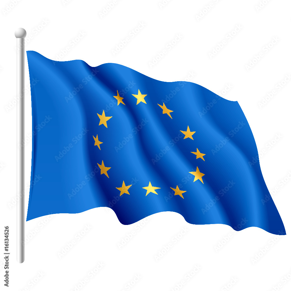 European Union flag. Vector. European Union flag. Vector.