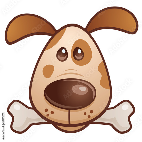 Brown Puppy with Bone