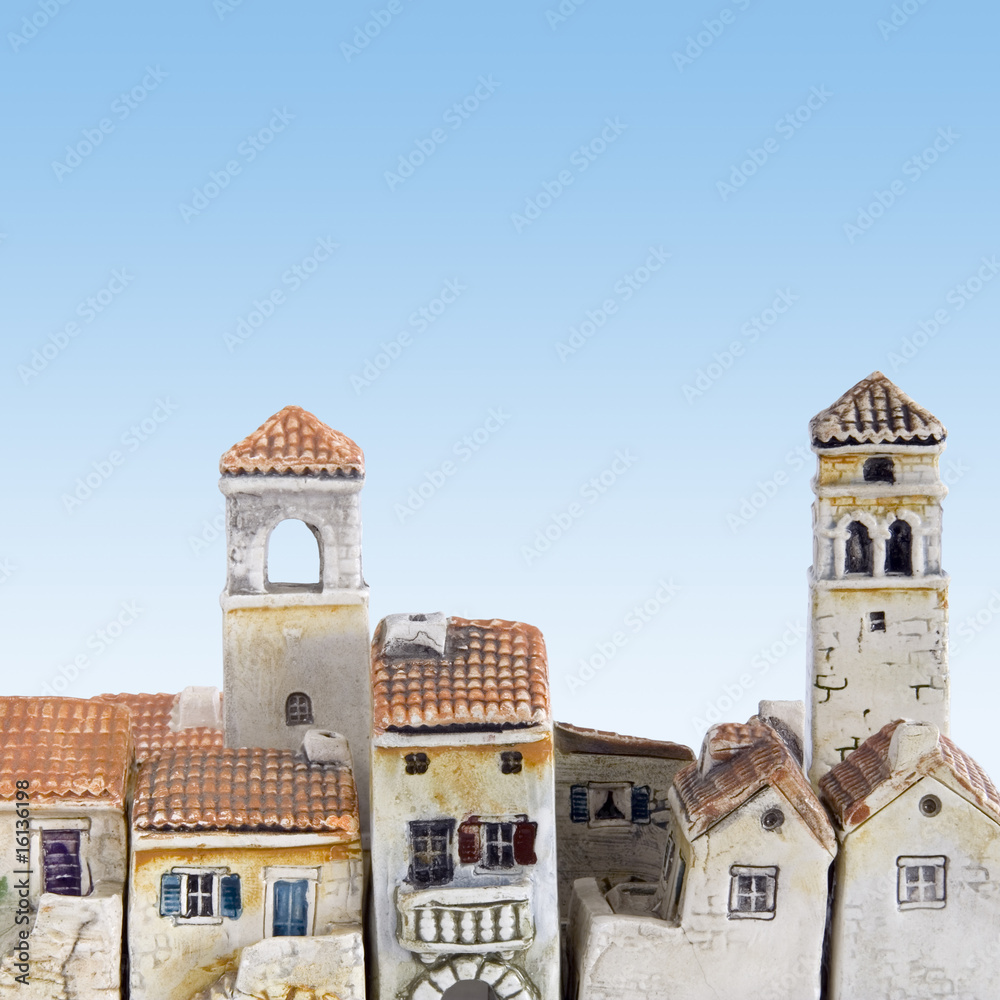 Fototapeta premium Small mediterranean ceramic houses