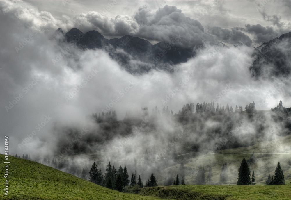 Mountains and Clouds