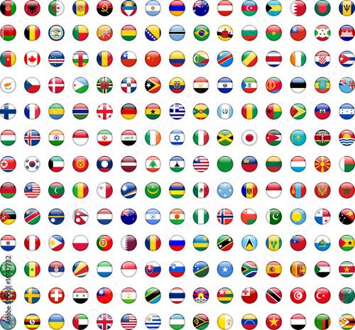 Flags of the World buttons (x195) photo