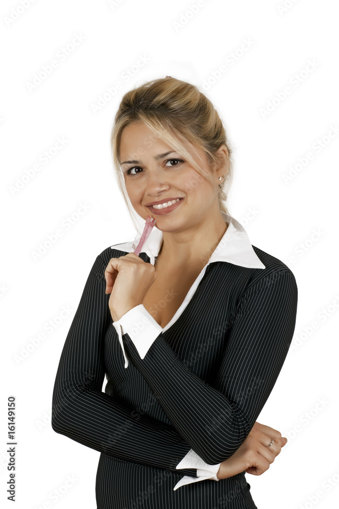 Attractive businesswoman with her arms crossed Attractive businesswoman with her arms crossed