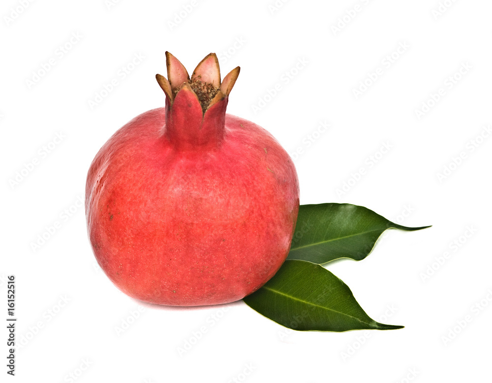 Ripe pomegranate isolated on white background Ripe pomegranate isolated on white background