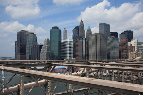 New York City Skyline - as seen from Brooklyn Bridge