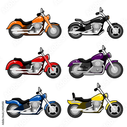 vector chopper motorcycle set