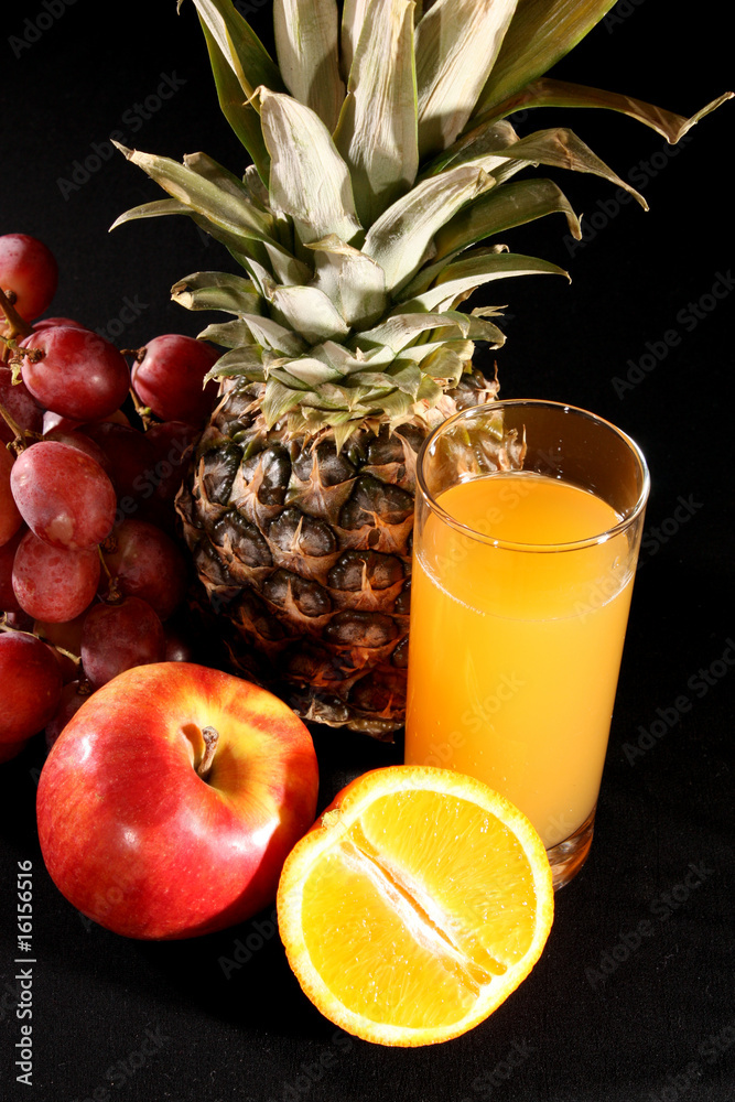 Juice and fruits