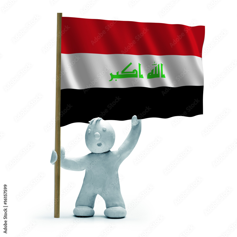 irak flagge 2 staunen Stock Illustration