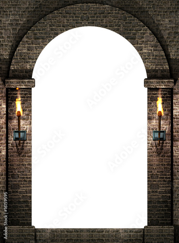 Arch with torches