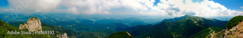 Beautiful panorama from Ceahlau mountain
