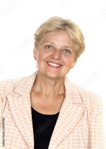Photography happy older pensioner woman portrait