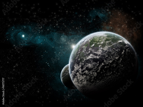 Fototapeta Naklejka Na Ścianę i Meble -  Planet Extra-terreste - Univers Exploration