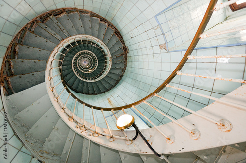 Fototapeta high lighthouse stairs