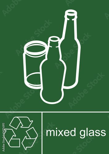 Recycling Sign Glass