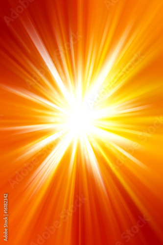 Abstract yellow and orange sun rays background