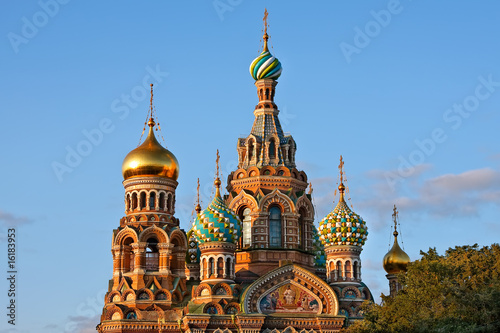 The Church of the Savior on Spilled Blood at sunset