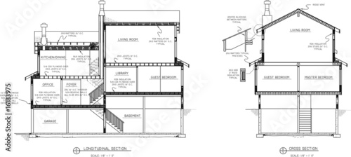 section view of house plans
