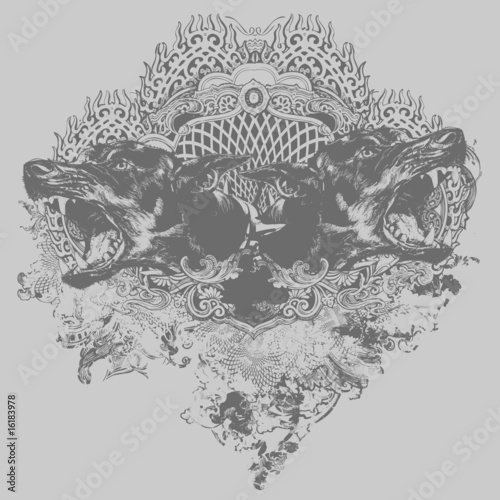 Doberman Crest Illustration