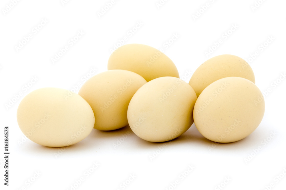 Fresh eggs on white background Fresh eggs on white background