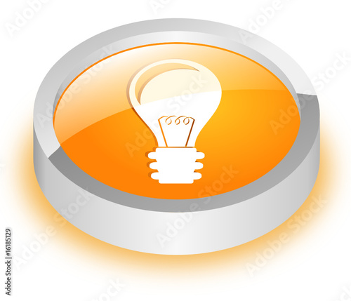 Button Glühbirne orange