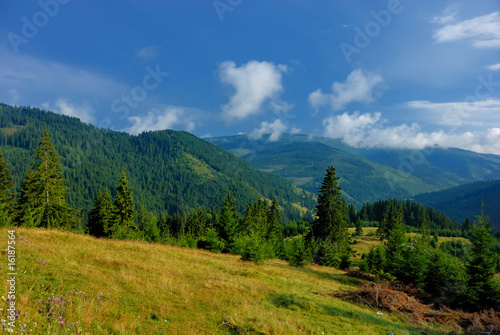 Hasmas mountains, view from Bicaz mountain crossing