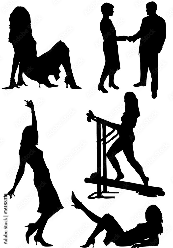 Fototapeta premium woman silhuettes