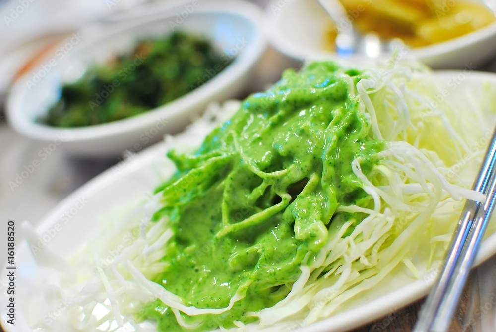 Healthy salad with dressing Healthy salad with dressing