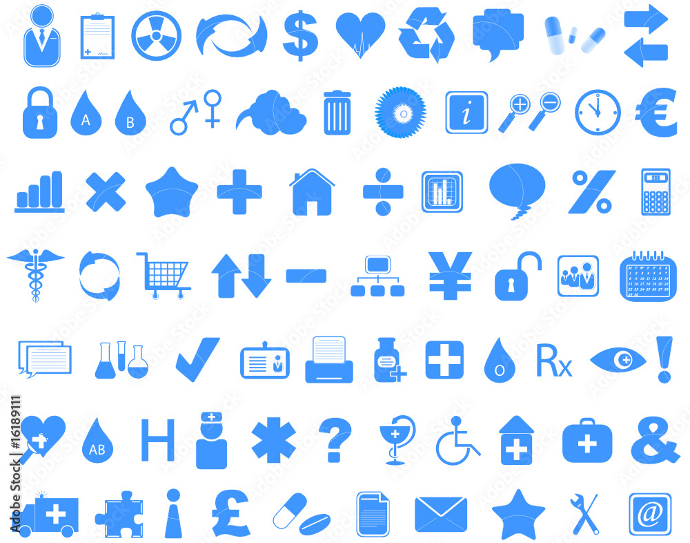 Illustration of icons set Illustration of icons set