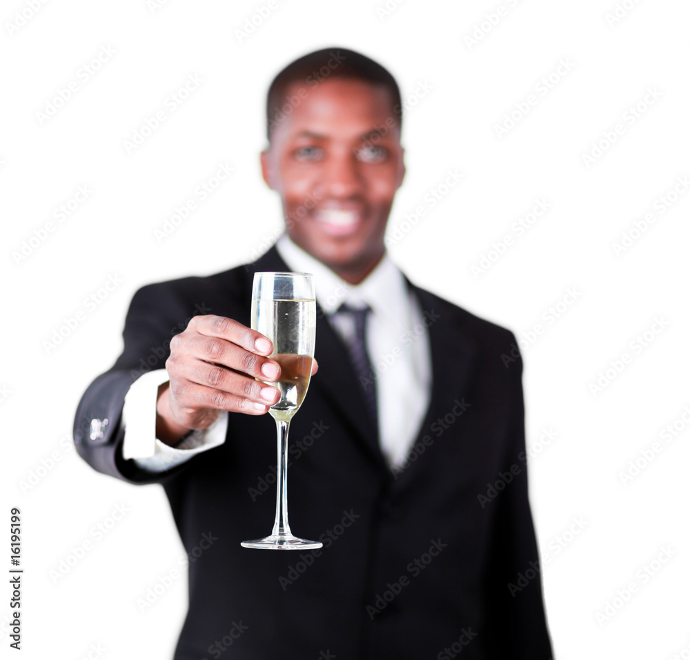 Happy businessman celebrating his success Happy businessman celebrating his success