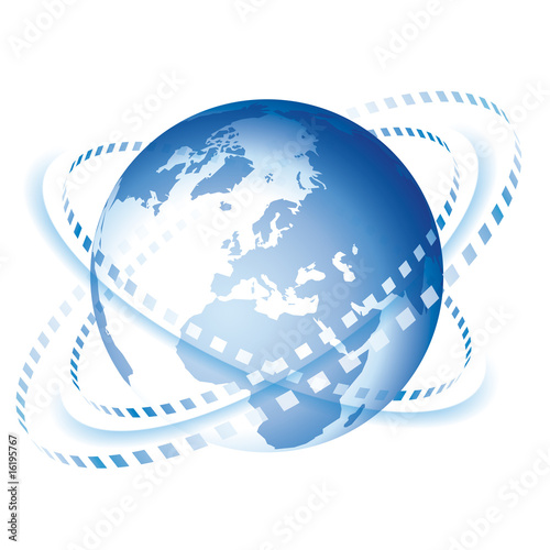 weltweite Kommunikation und Erdball