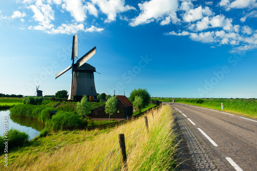 windmill landscape in Holland