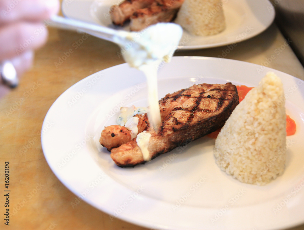 cpreparing fish steak cpreparing fish steak