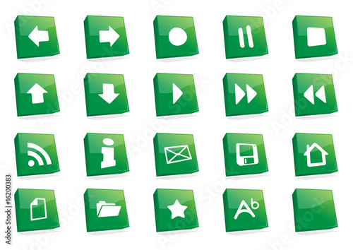 iconos estilo 3d cuadrados