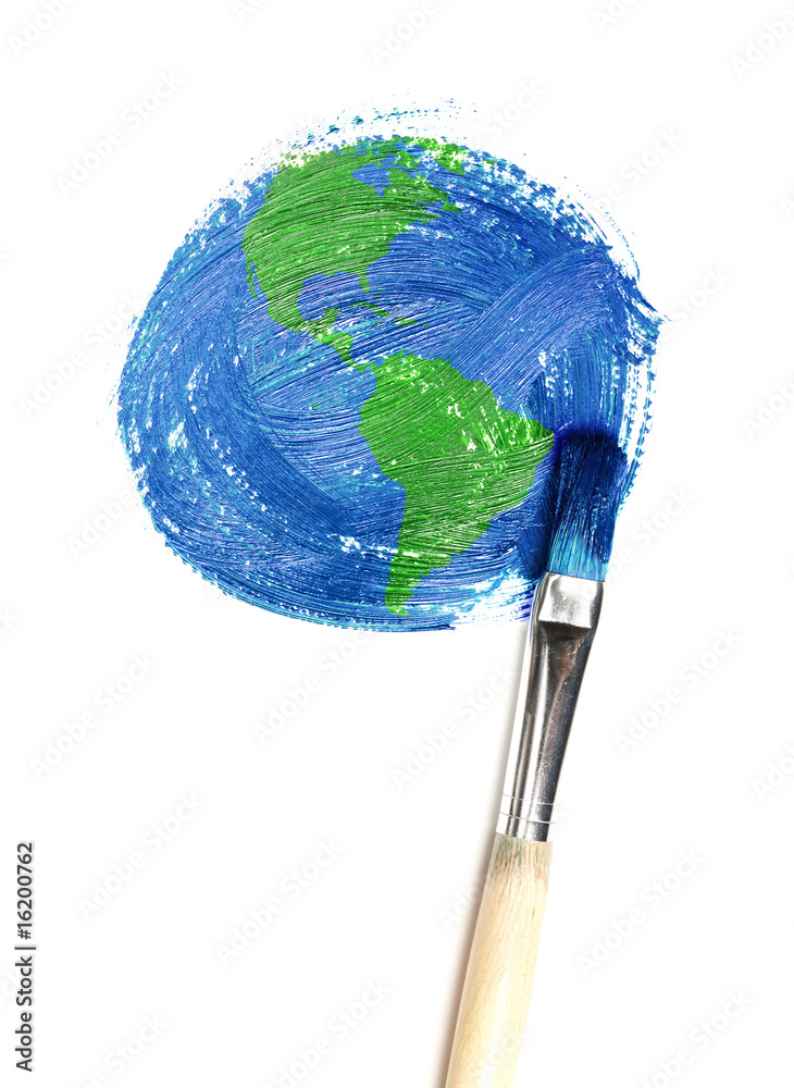 Naklejka premium Painted earth