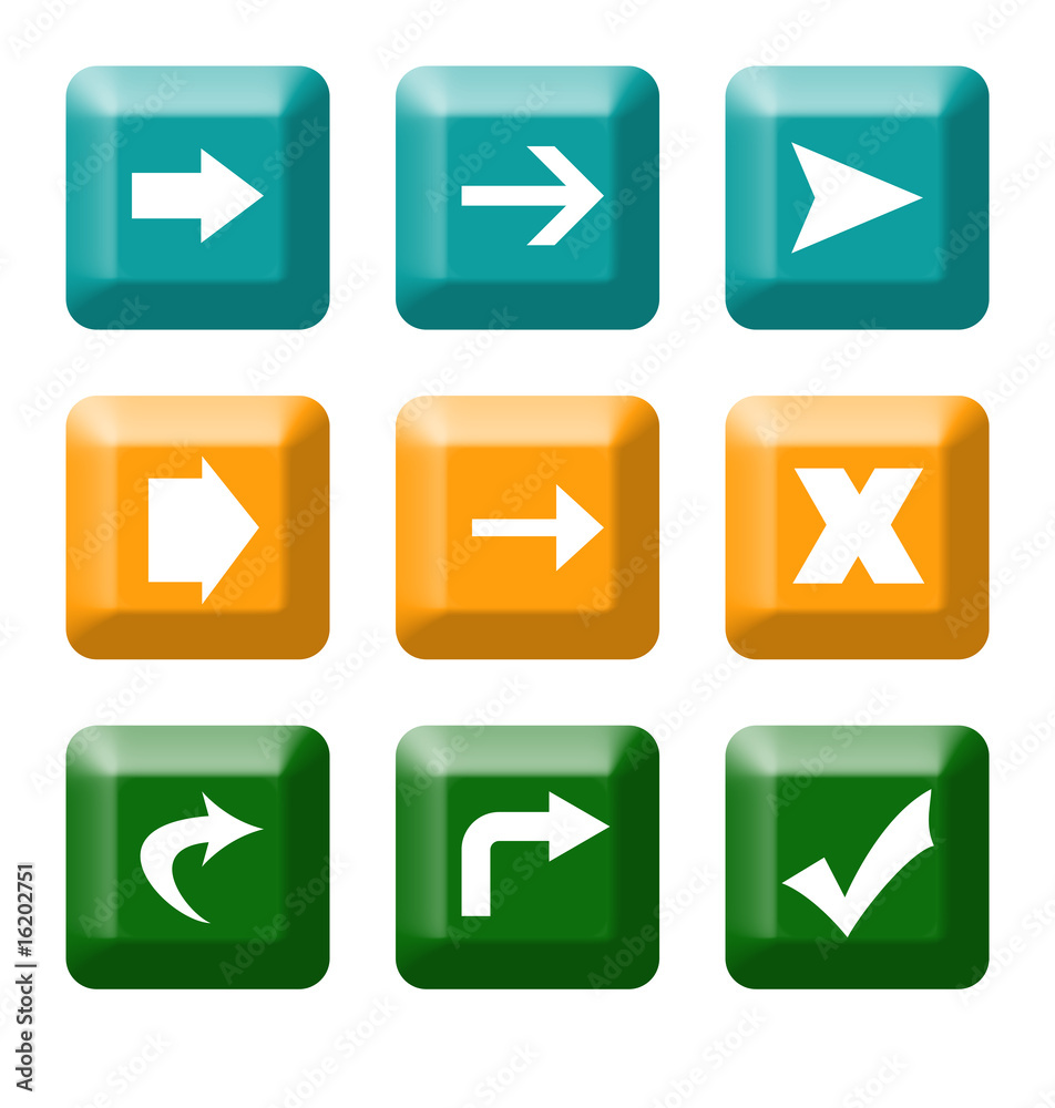 Directional button icons Directional button icons