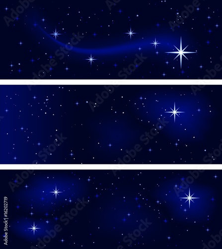 Peaceful starry night, silent and tranquil