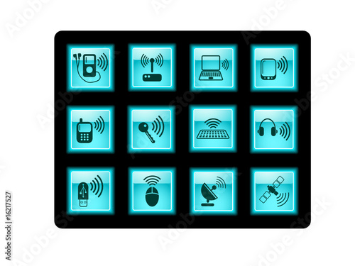 Wireless communications vector iconset