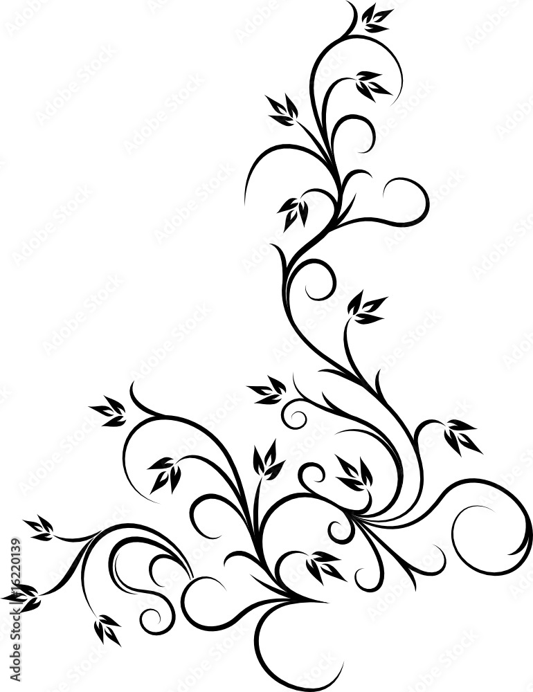 Decorative floral corner. Decorative floral corner.