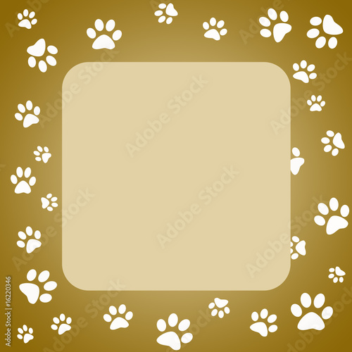 Tapety artystyczne Paw print frame